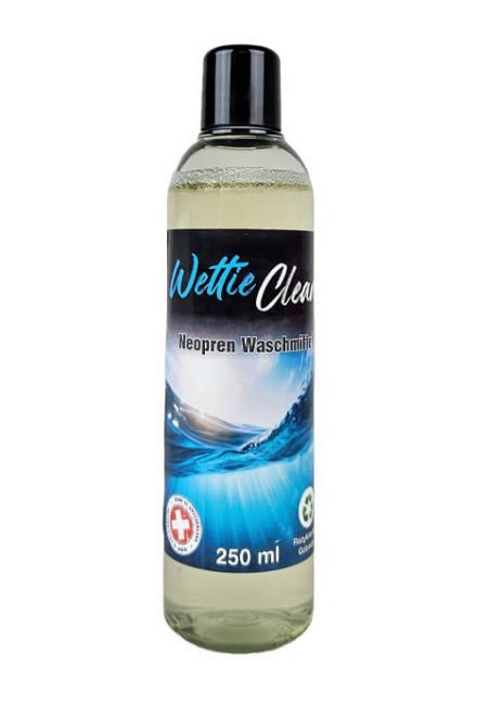 WettieClean – Format voyage 250 ml – Détergent pour néoprène