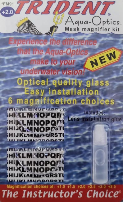Lentilles optiques Aqua Optics pour masques de plongée