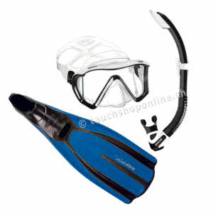 Mares snorkelset masque de plongée tuba palmes Bundle